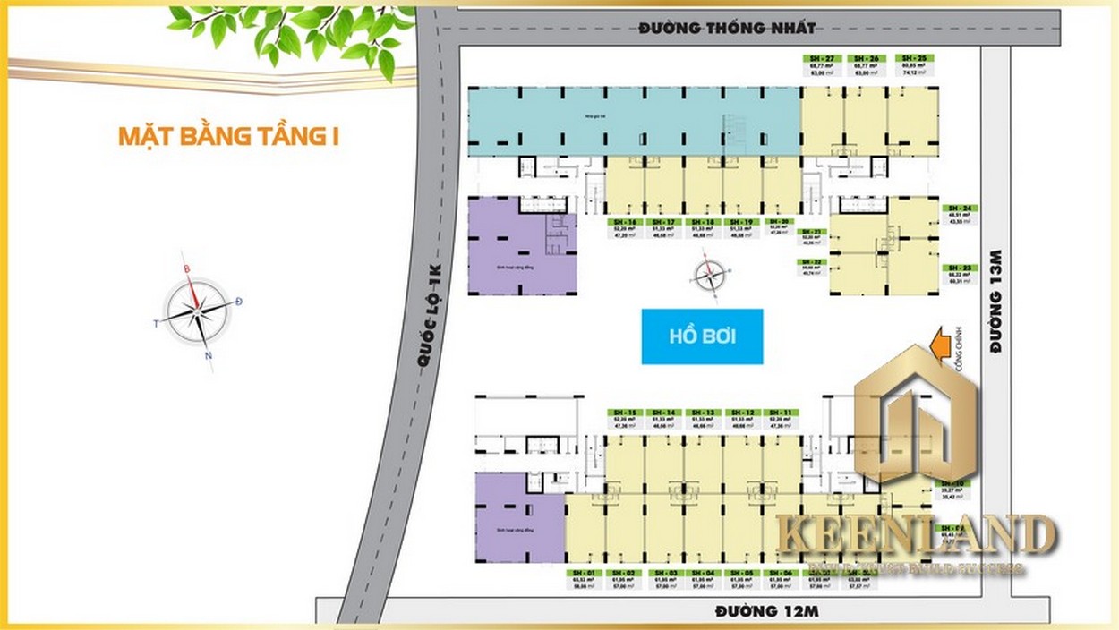 Mặt bằng dự án căn hộ Bcons Plaza