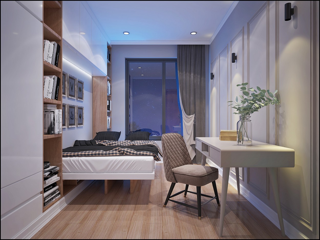 Phòng ngủ nhà mẫu căn hộ Bcons Miền Đông
