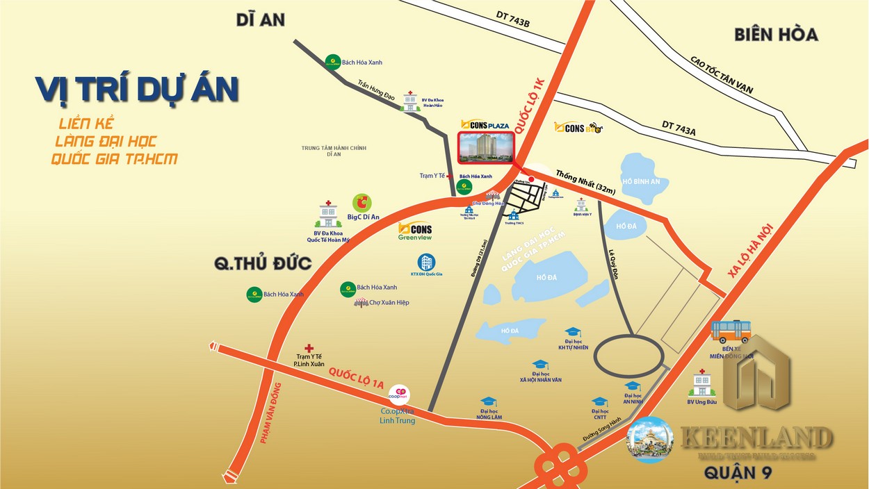 Bcons Plaza sở hữu vị trí đắc địa tiềm năng