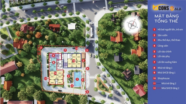 Mặt bằng dự án căn hộ Bcons Sala