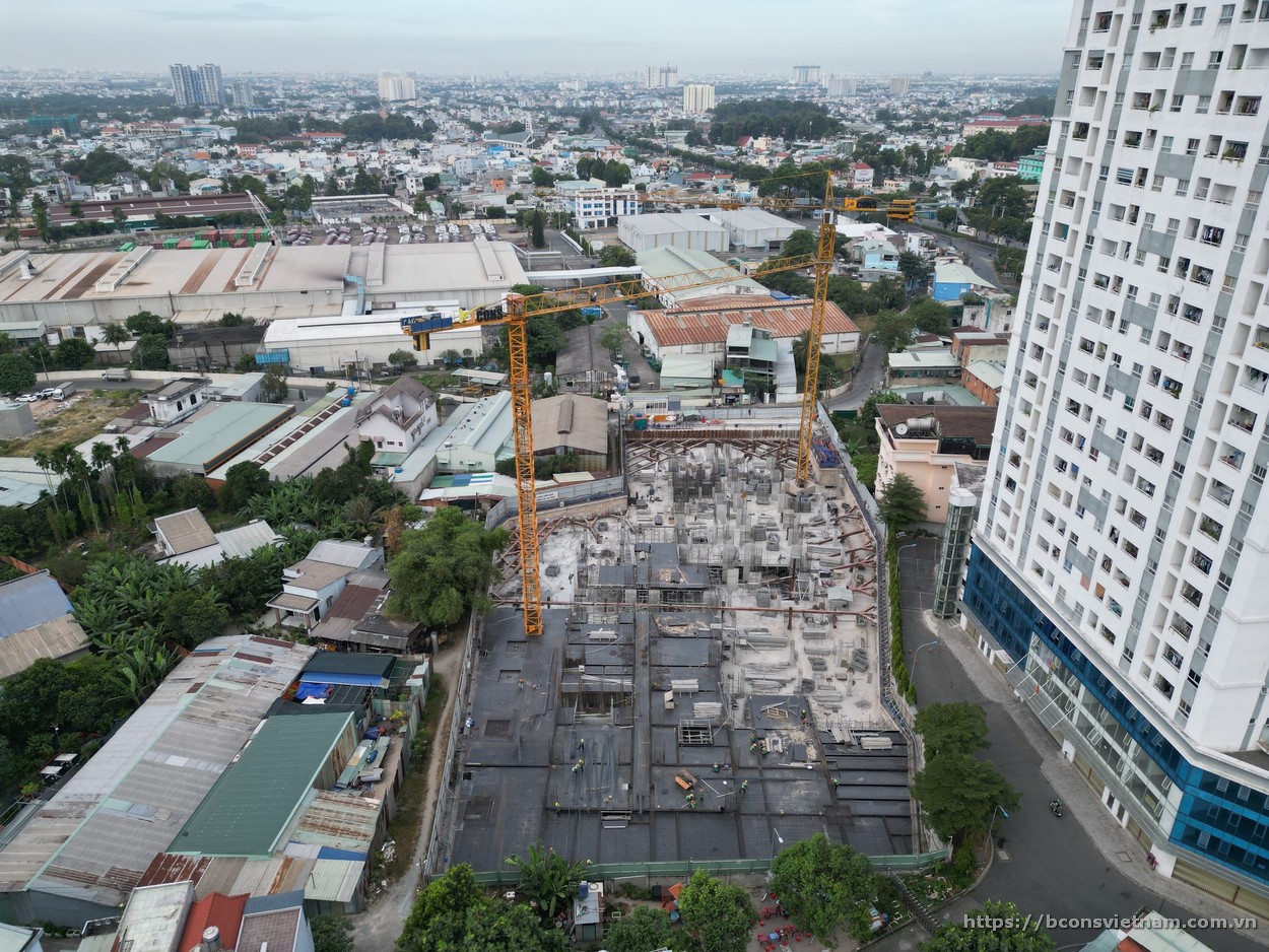 Tiến độ xây dựng căn hộ Bcons Polygon tháng 1-2023