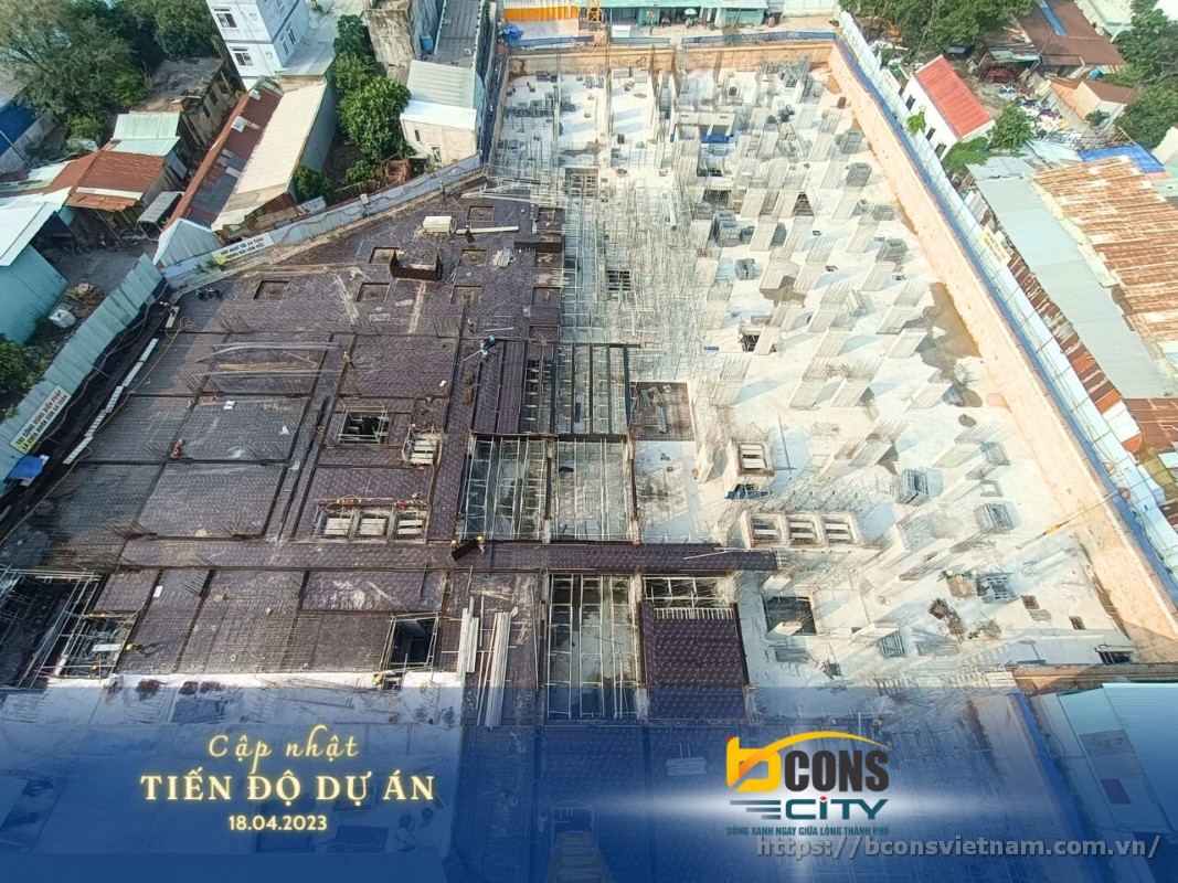 Tiến độ xây dựng Bcons City ngày 18/04/2023