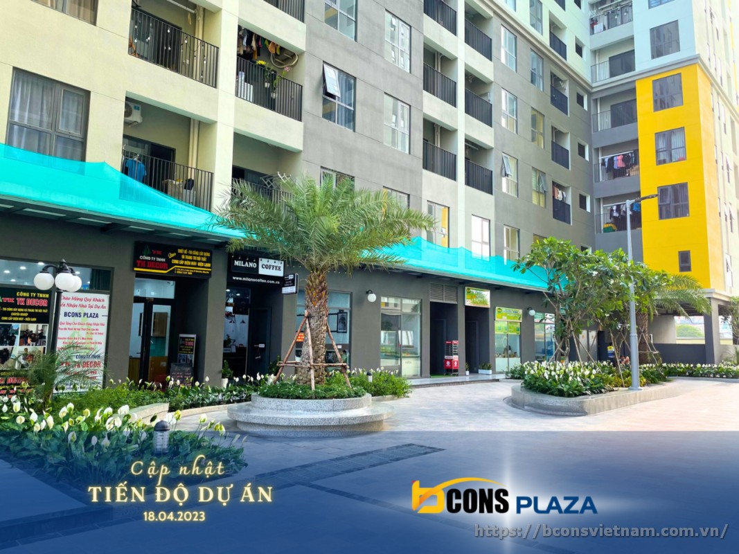 Tiến độ xây dựng căn hộ Bcons Plaza ngày 18/04/2023