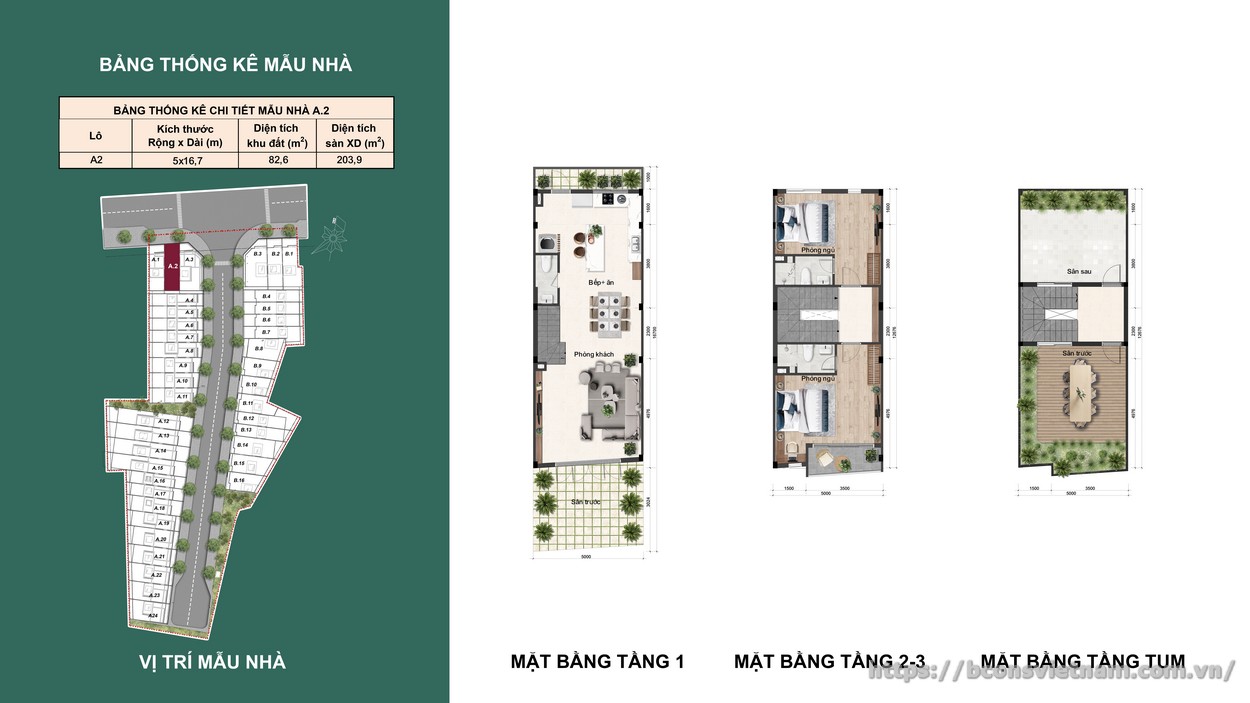Mẫu thiết kế nhà phố Bcons Eden Park