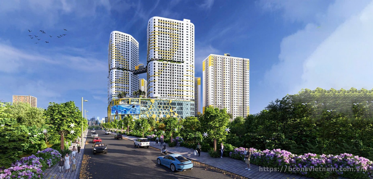 Phối cảnh căn hộ Bcons Center City