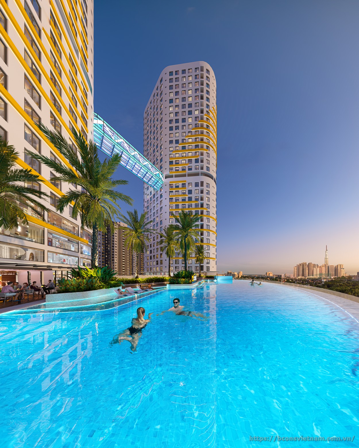 Hồ bơi vô cực Bcons Center City